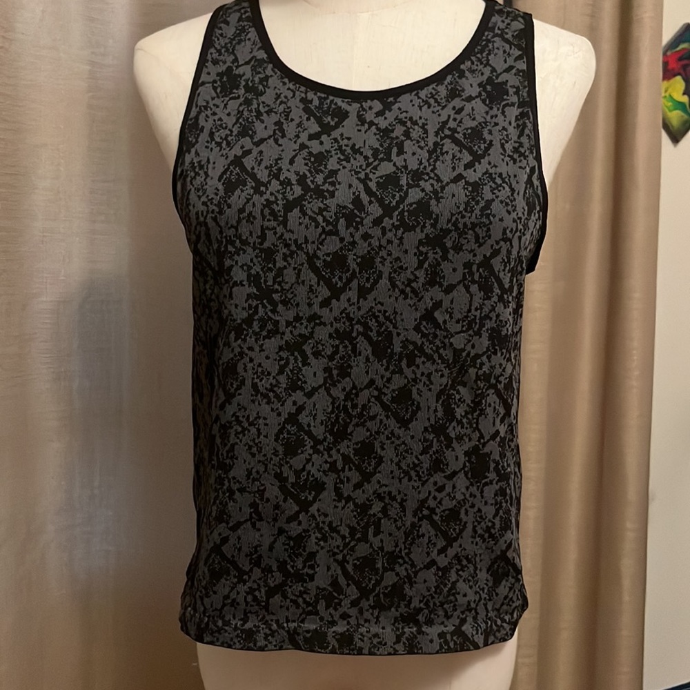 Tangerine Crop Tank Black and Gray Womens XXL
